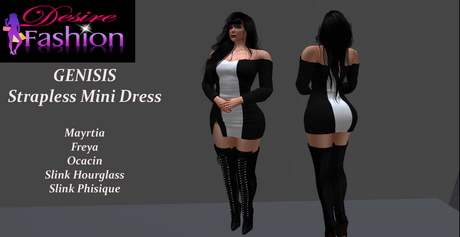 Second Life Marketplace - Genisis Strapless Mini Dress